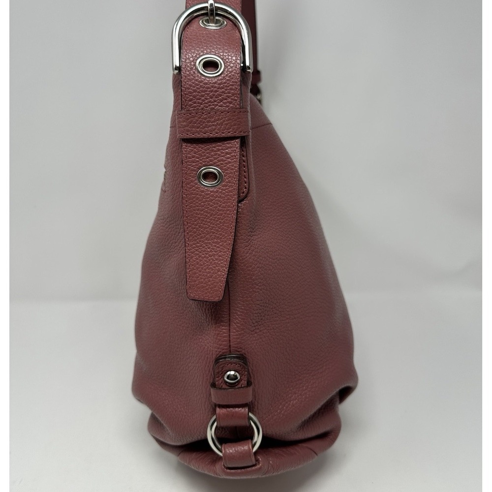 Coach Pebbled Leather Crossbody in Wine - Picture 6 of 16